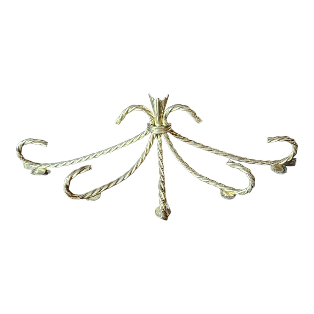 Vintage 60s Brass Wall Self Holder Bass Hollywood Regency MCM.